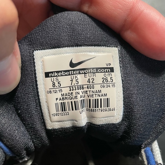 Nike Air Penny II 2 White Atlantic Blue Retro Nike 333886-400 Mens Size 8.5 - Picture 3 of 8